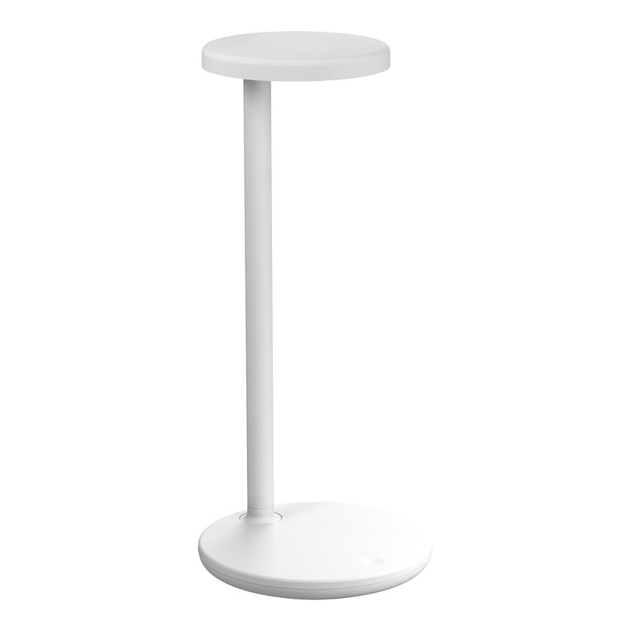 FLOS lampe de table OBLIQUE QI (2700K, blanc opaque - Aluminium et PMMA)
