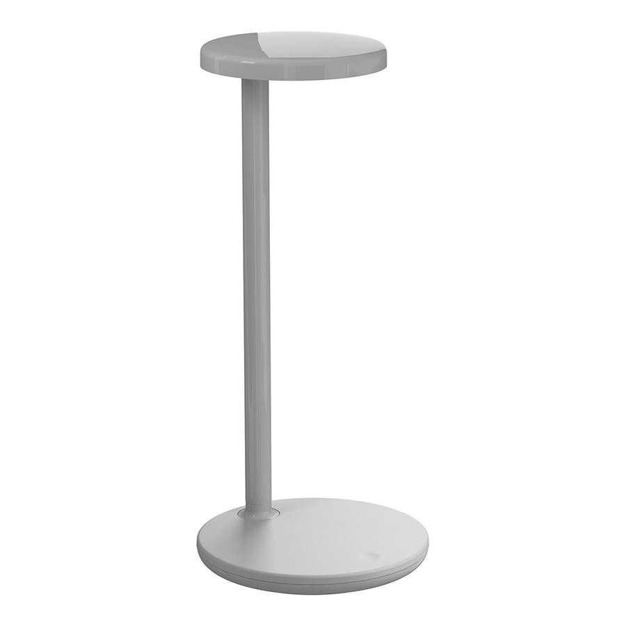 FLOS lampe de table OBLIQUE QI (4000K, gris poli - Aluminium et PMMA)