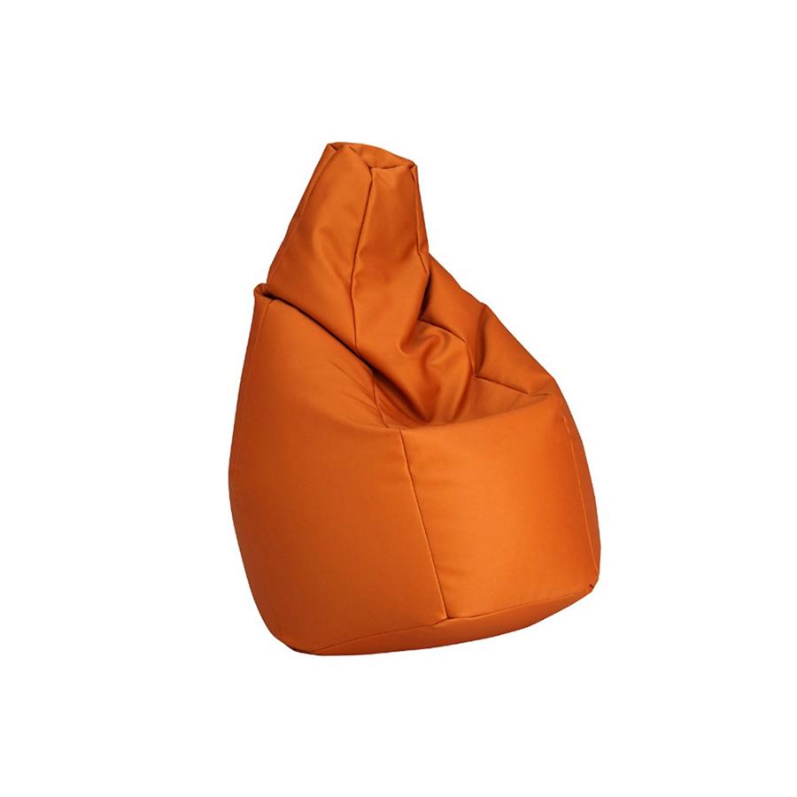 ZANOTTA fauteuil anatomique SACCO SMALL (Orange - Faux cuir Vip)
