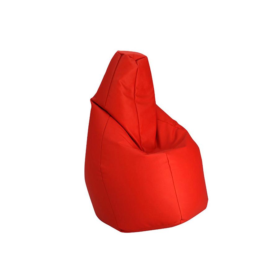 ZANOTTA fauteuil anatomique SACCO SMALL (Rouge - Faux cuir Vip)