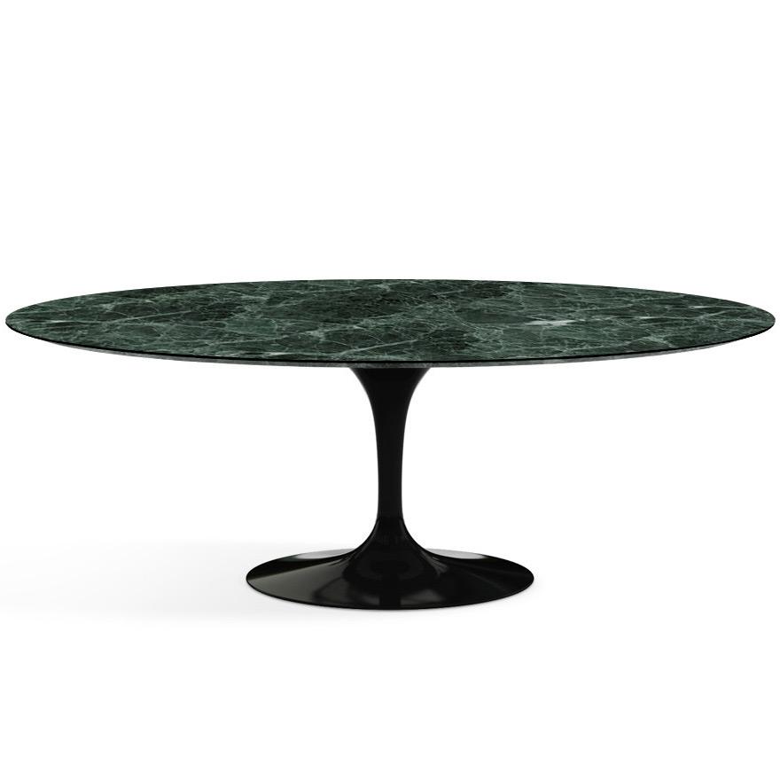 KNOLL table ovale TULIP collection Eero Saarinen 244x137 cm (Base noire / plateau Verde Alpi satin -