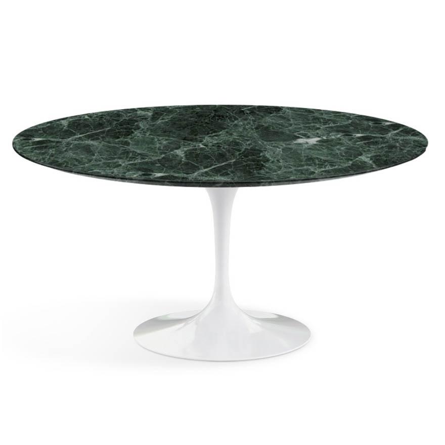 KNOLL table ronde TULIP Ø 152 cm collection Eero Saarinen (Base blanche / plateau Verde Alpi satin -