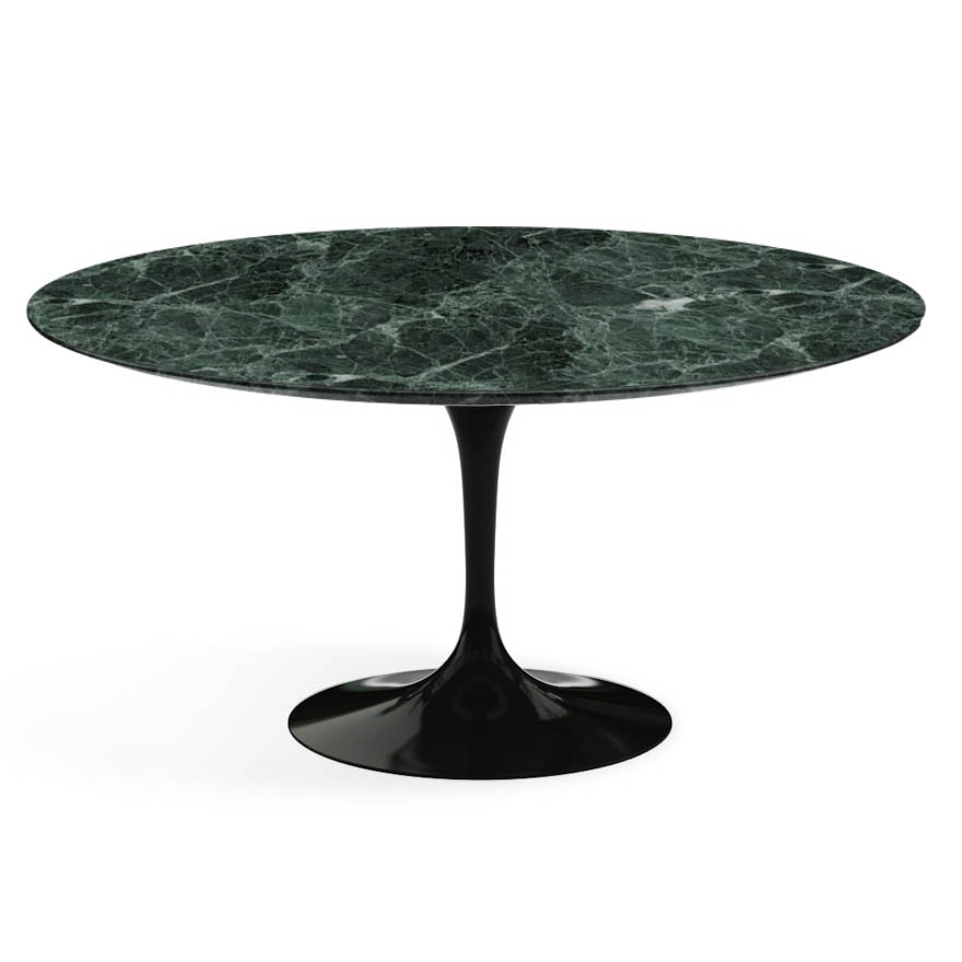 KNOLL table ronde TULIP Ø 152 cm collection Eero Saarinen (Base noire / plateau Verde Alpi satin - m