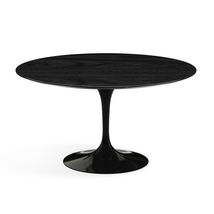 KNOLL table ronde TULIP Ø 137 cm collection Eero Saarinen (Base noire / plateau en chêne noirci - Bo