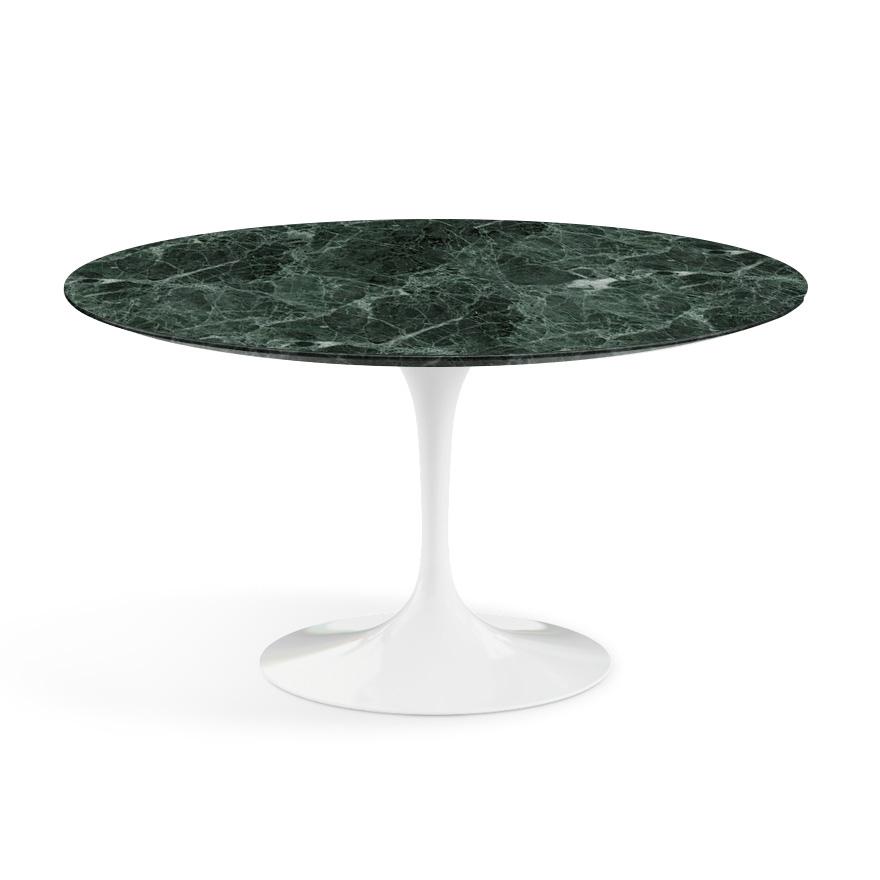 KNOLL table ronde TULIP Ø 137 cm collection Eero Saarinen (Base blanche / plateau Verde Alpi satin -