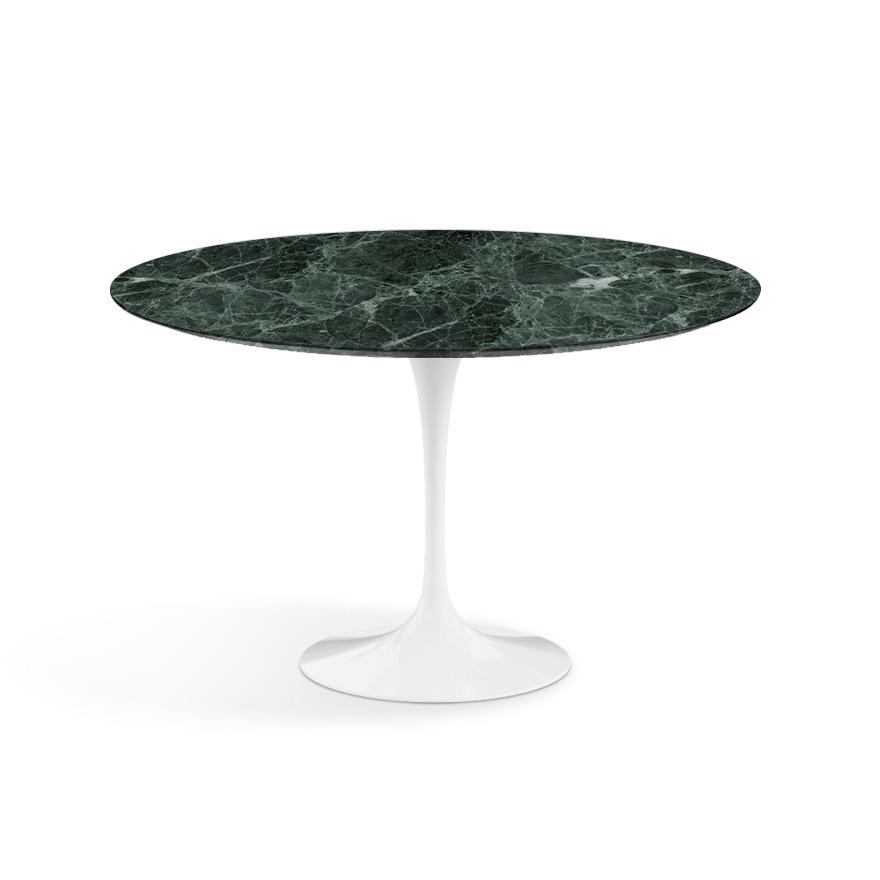 KNOLL table ronde TULIP Ø 120 cm collection Eero Saarinen (Base blanche / plateau Verde Alpi satin -