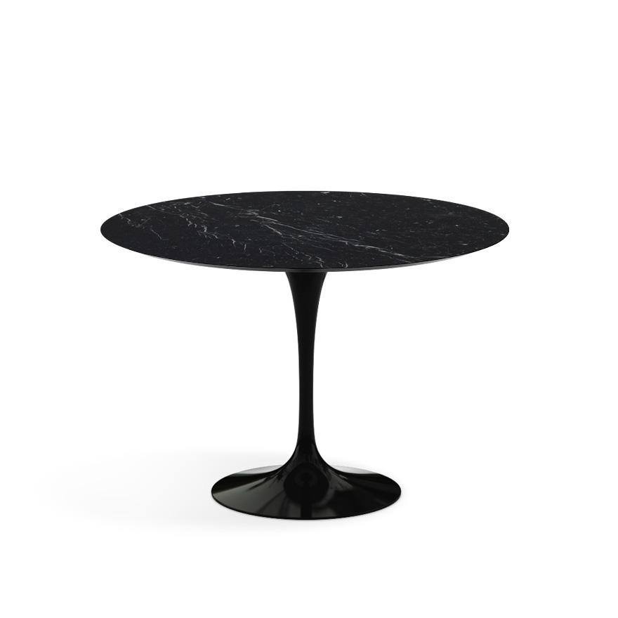 KNOLL table ronde TULIP Ø 107 cm collection Eero Saarinen (Base noire / plateau Noir Marquin satiné 