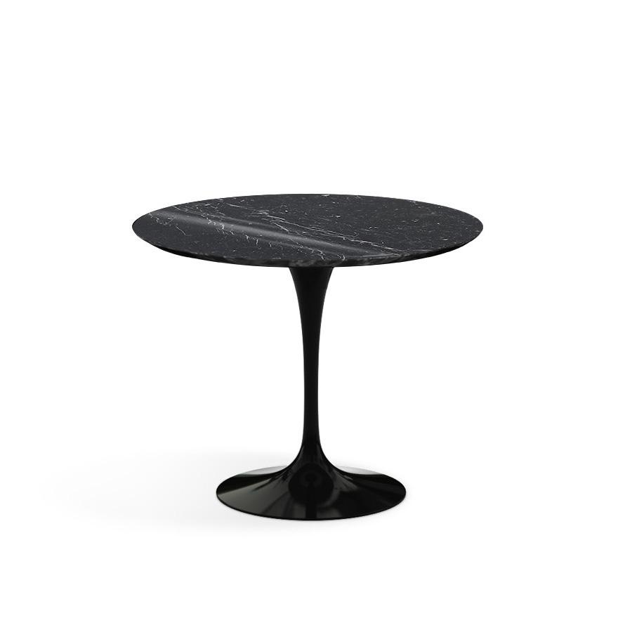 KNOLL table ronde TULIP Ø 91 cm collection Eero Saarinen (Base noire / plateau Noir Marquin satiné -