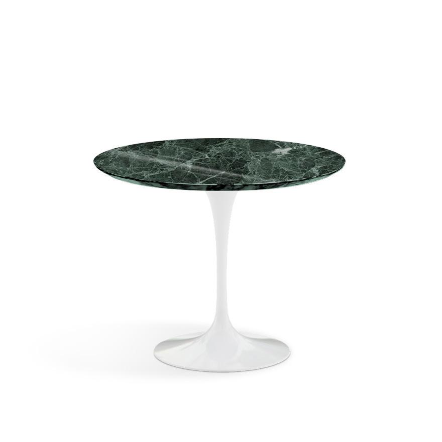 KNOLL table ronde TULIP Ø 91 cm collection Eero Saarinen (Base blanche / plateau en Verde Alpi - mar