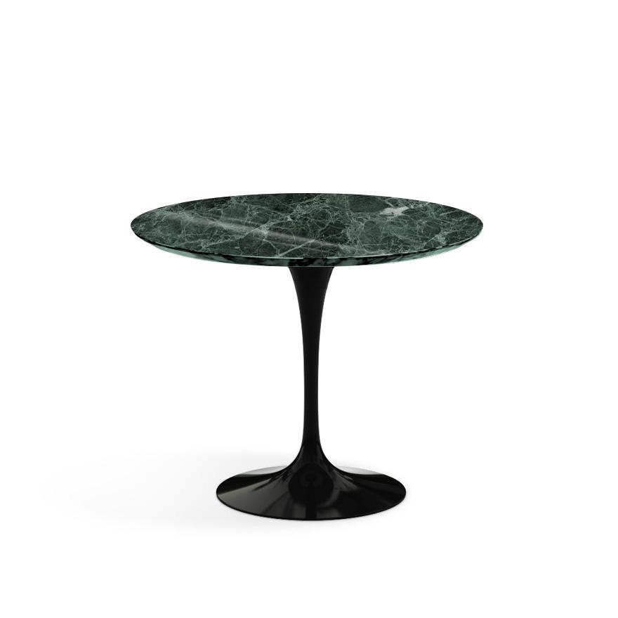 KNOLL table ronde TULIP Ø 91 cm collection Eero Saarinen (Base noire / plateau en Verde Alpi - marbr