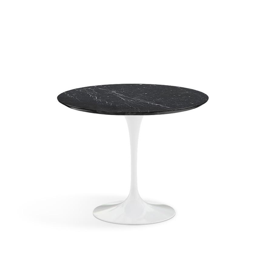 KNOLL table ronde TULIP Ø 91 cm collection Eero Saarinen (Base blanche / plateau Noir Marquin satiné