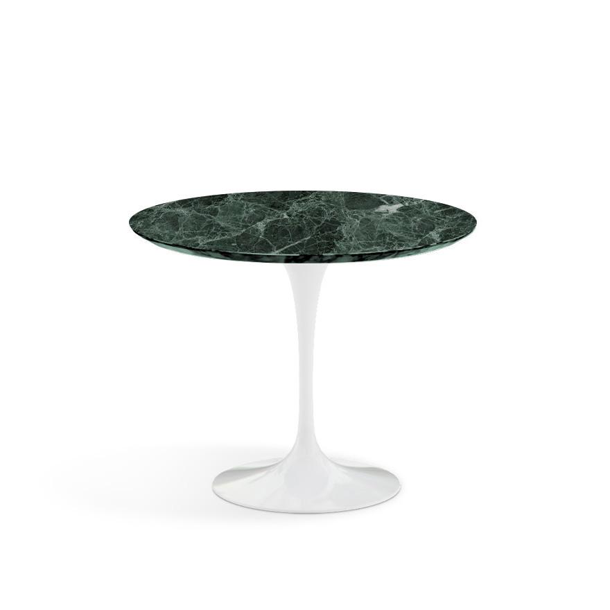 KNOLL table ronde TULIP Ø 91 cm collection Eero Saarinen (Base blanche / plateau Verde Alpi satin - 