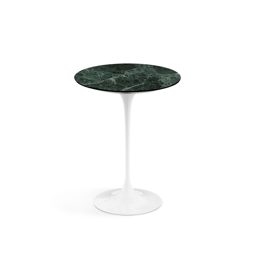 KNOLL table ronde TULIP Ø 41 cm collection Eero Saarinen (Base blanche / plateau Verde Alpi satin - 
