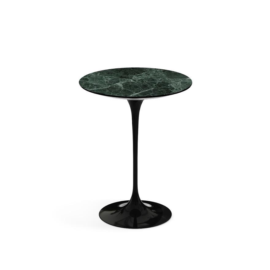 KNOLL table ronde TULIP Ø 41 cm collection Eero Saarinen (Base noire / plateau Verde Alpi satin - ma