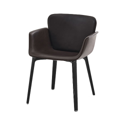 KNOLL armchair KNK06 with black base, fully upholstered