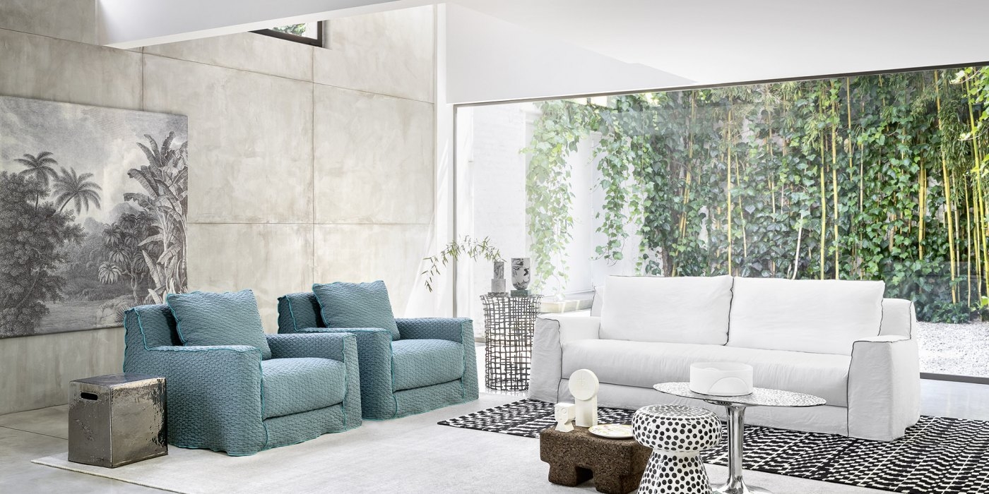 GERVASONI sofa with 3 places LOLL 12