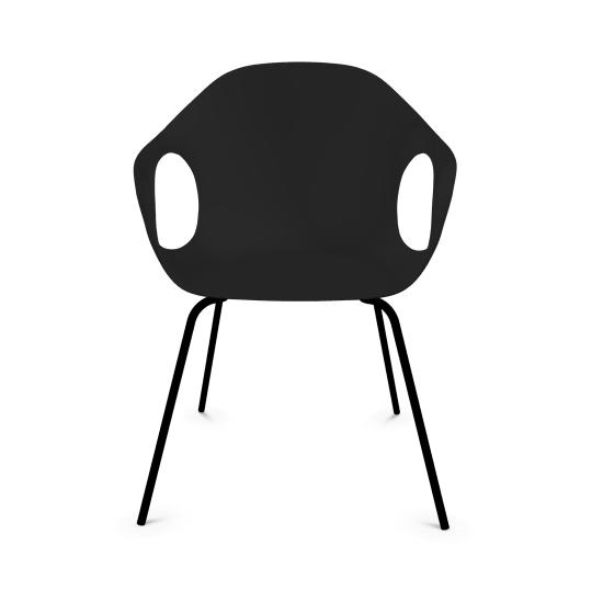 KRISTALIA fauteuil avec pieds ELEPHANT (Noir - acier verni et polyuréthane)