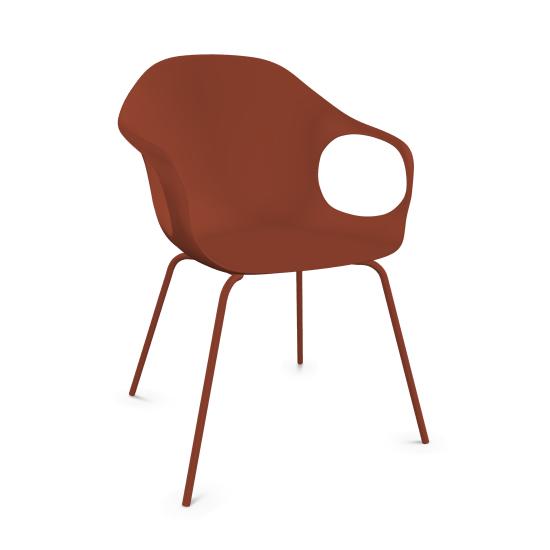 KRISTALIA fauteuil avec pieds ELEPHANT (Terre cuite - acier verni et polyuréthane)