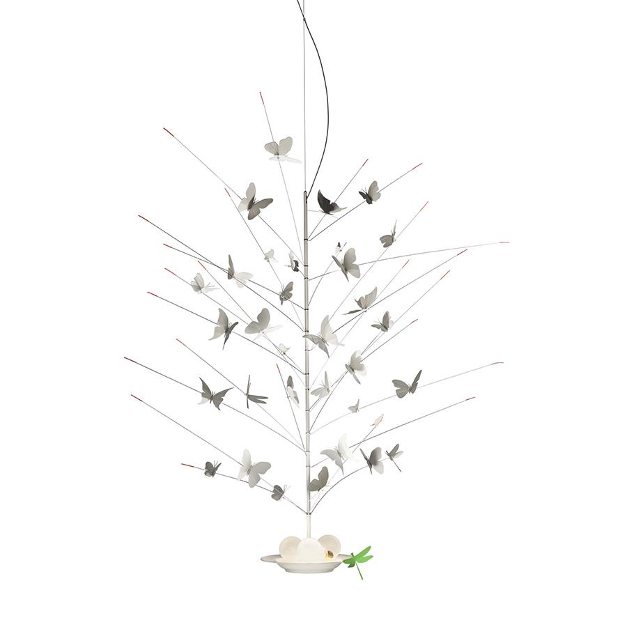 INGO MAURER lampe à suspenion LA FESTA DELLE FARFALLE (H 85 cm - Silicone et papier)