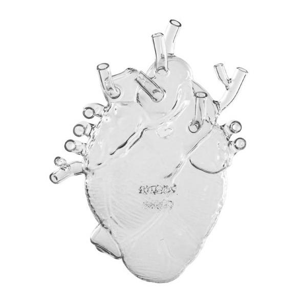 SELETTI vase en forme de coeur LOVE IN BLOOM GLASS (Transparent - Verre)