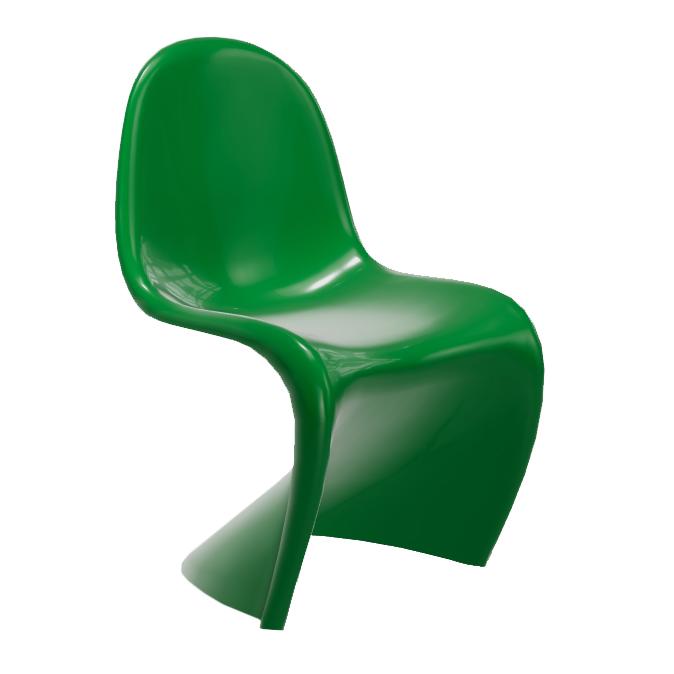 VITRA chaise PANTON CHAIR (Vert brillant - Mousse de polyuréthane)