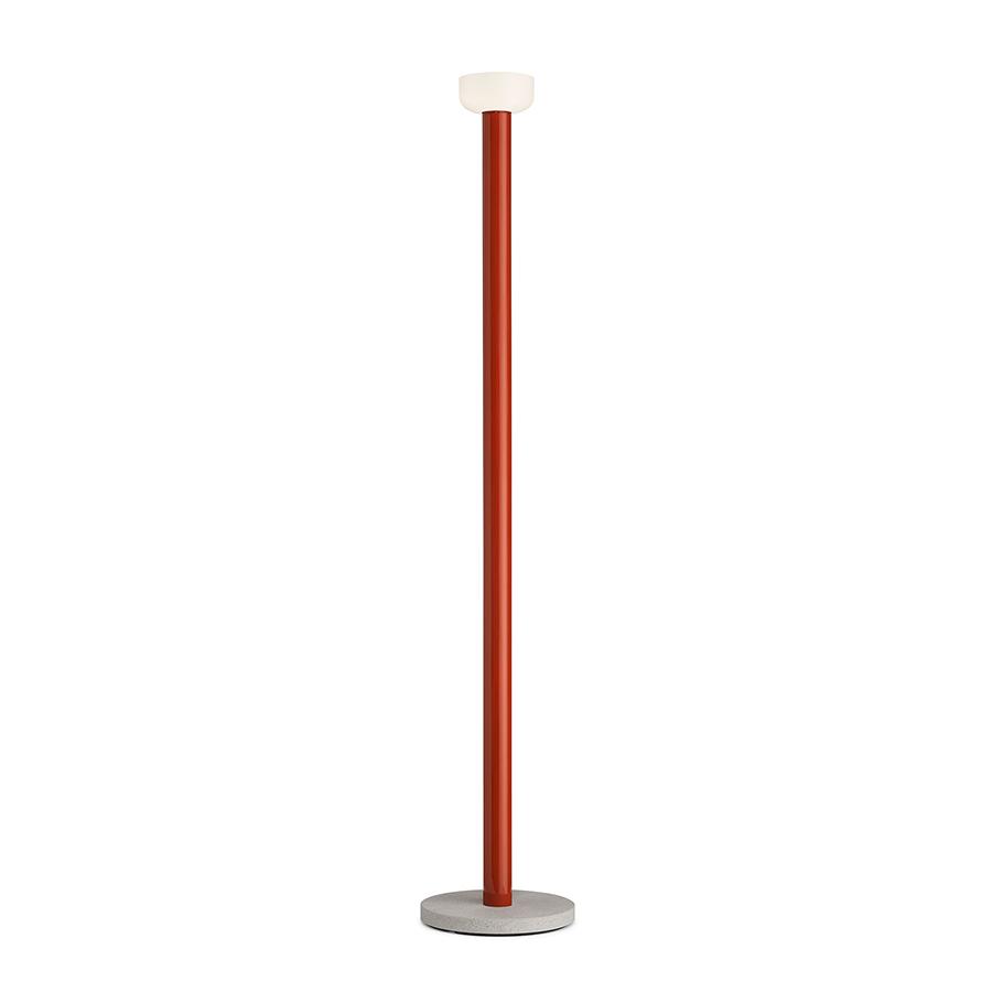 FLOS lampadaire BELLHOP (Brique / Blanc - Aluminium, verre et béton)