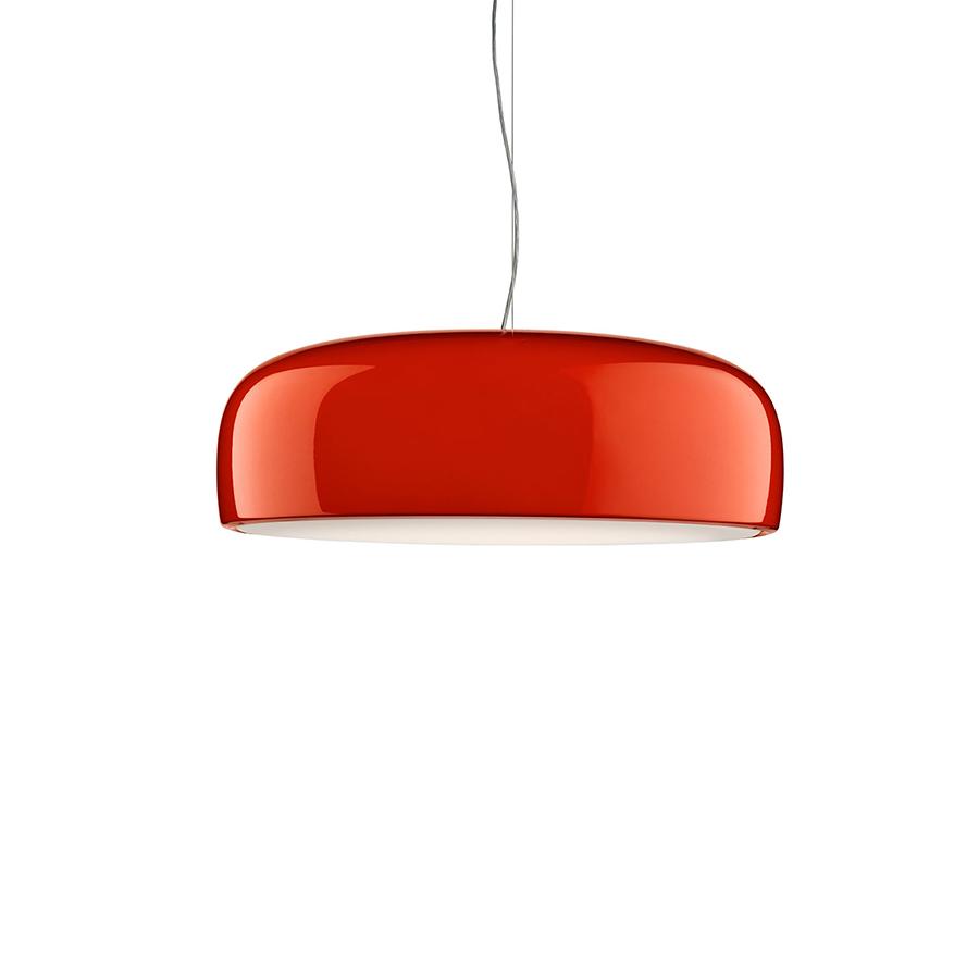 FLOS lampe à suspension SMITHFIELD PRO S à LED avec DIMMER DALI (Rouge - Méthacrylate / aluminium)