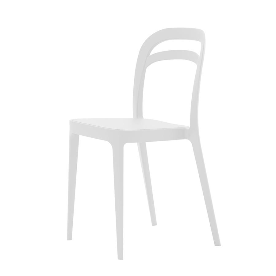 ALMA DESIGN set de 4 chaises JULIE (Blanc - Polypropylène)