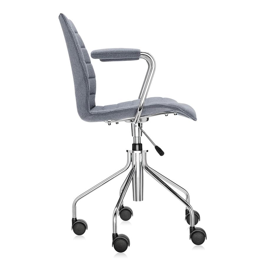KARTELL chair on wheels with arms MAUI SOFT TREVIRA