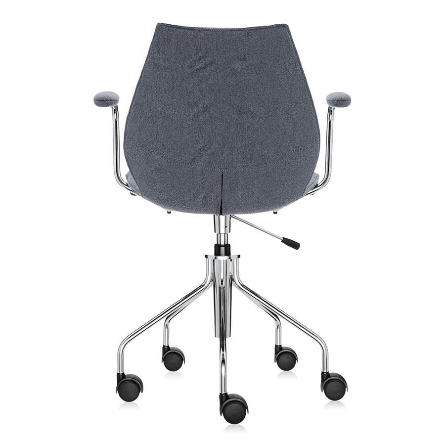 KARTELL chair on wheels with arms MAUI SOFT TREVIRA