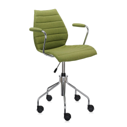 KARTELL chair on wheels with arms MAUI SOFT TREVIRA
