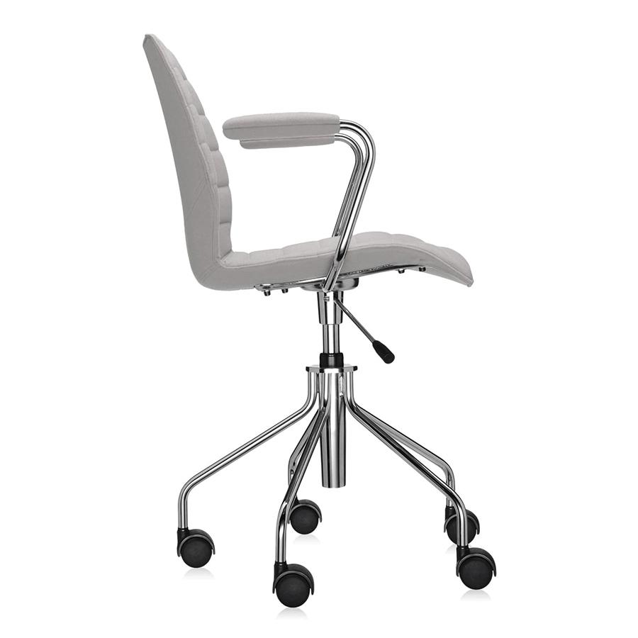 KARTELL chaise à roulettes avec accoudoirs MAUI SOFT TREVIRA