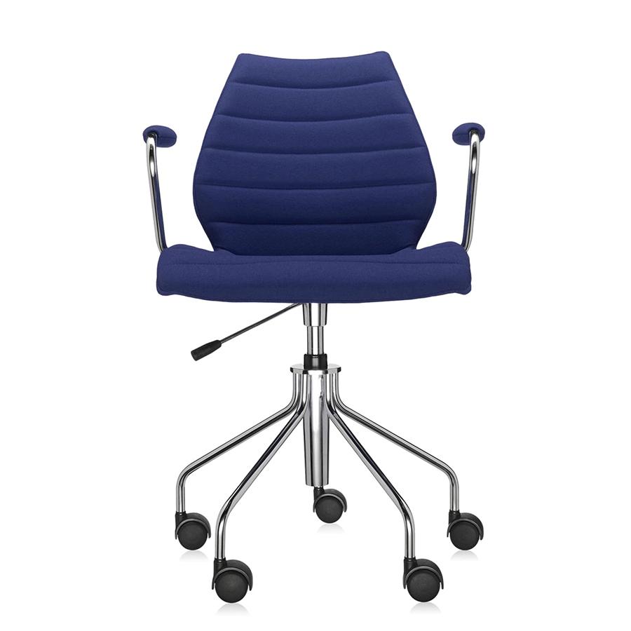 KARTELL chaise à roulettes avec accoudoirs MAUI SOFT TREVIRA