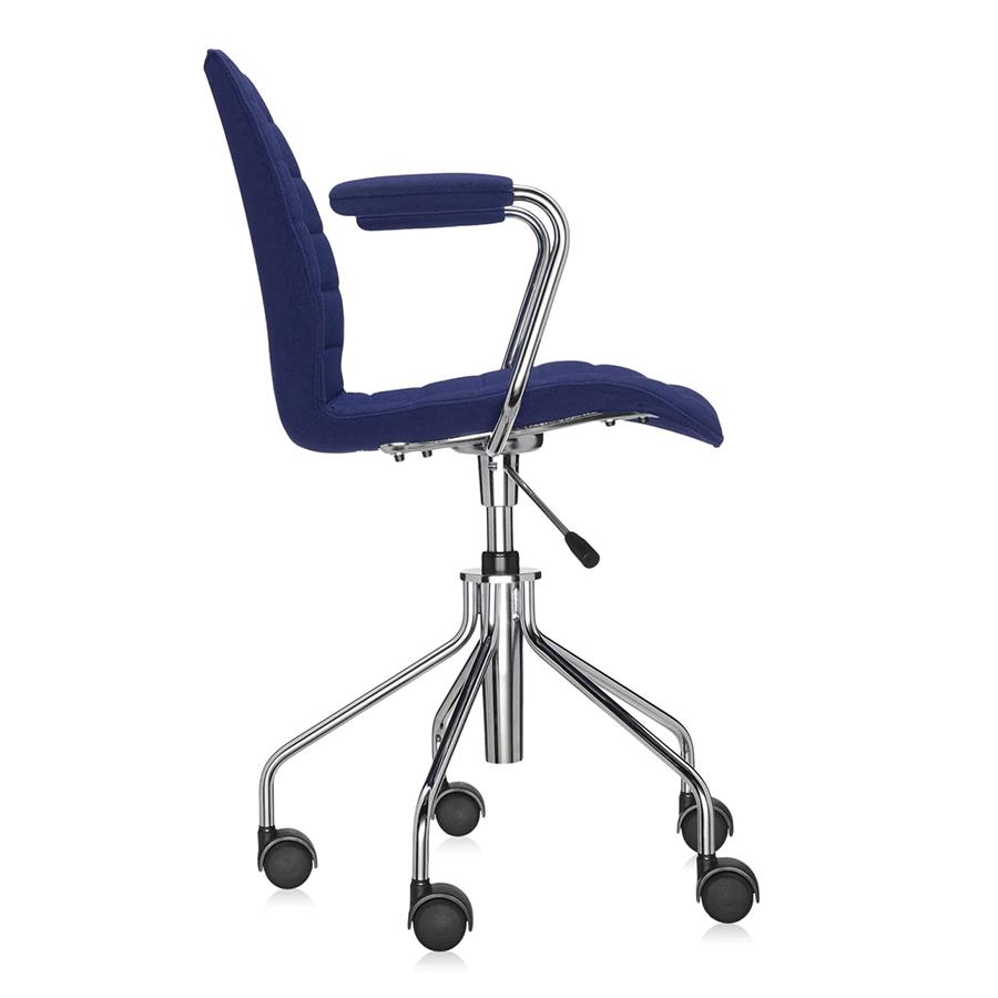 KARTELL chaise à roulettes avec accoudoirs MAUI SOFT TREVIRA