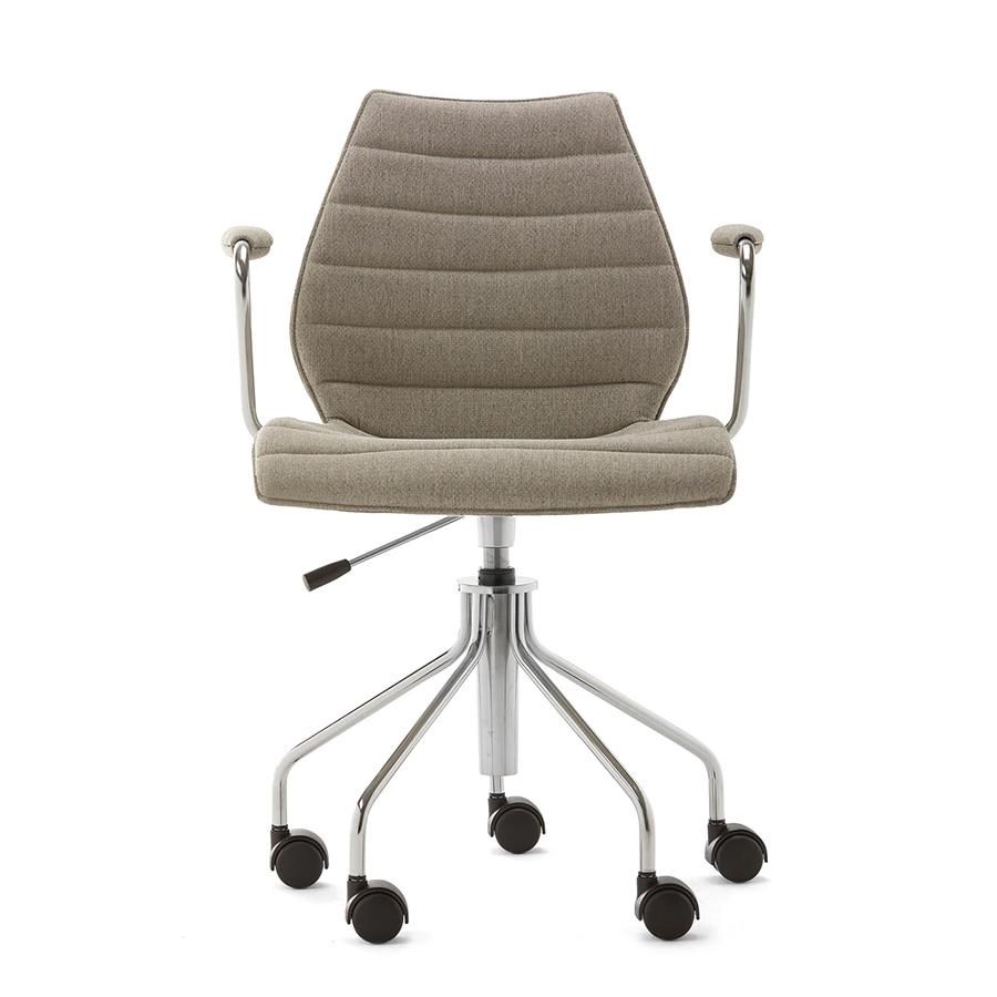 KARTELL chaise à roulettes avec accoudoirs MAUI SOFT NOMA