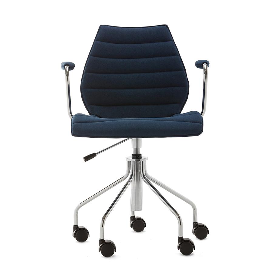 KARTELL chaise à roulettes avec accoudoirs MAUI SOFT NOMA