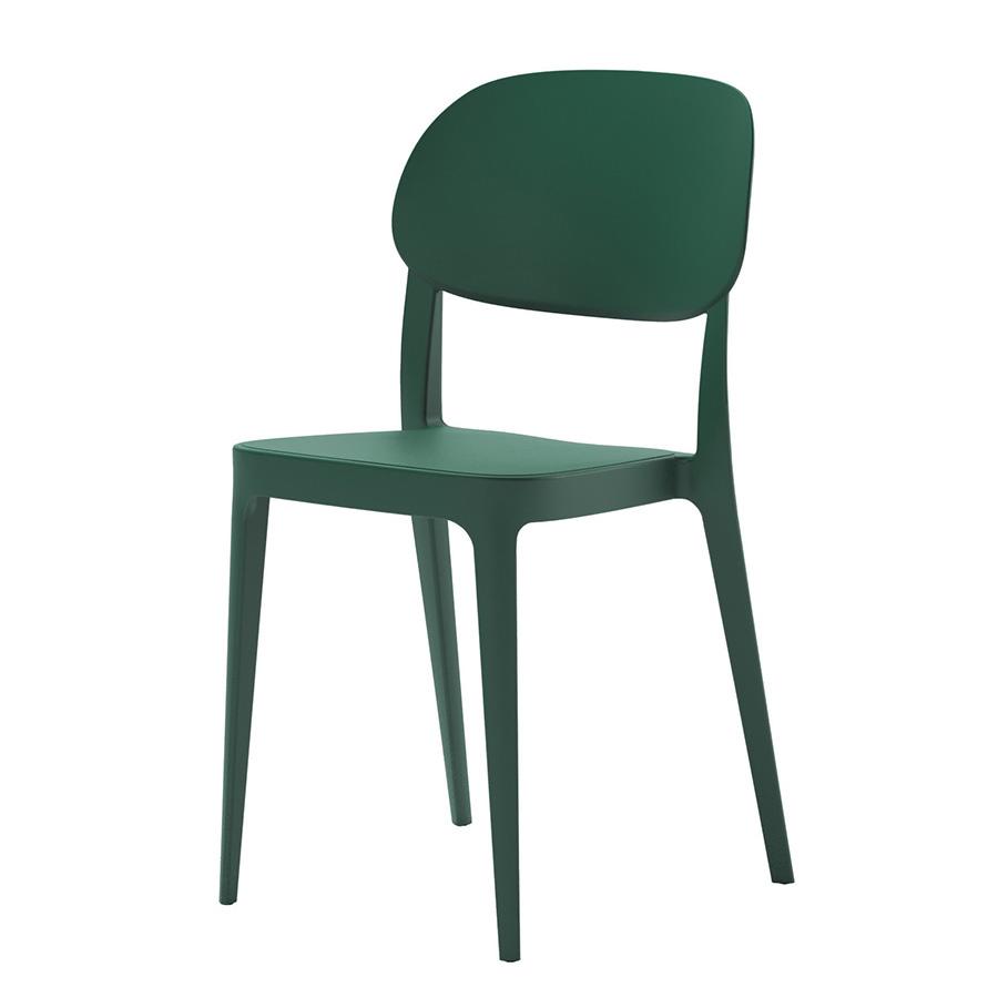 ALMA DESIGN set de 4 chaises AMY (Vert bois - Polypropylène)