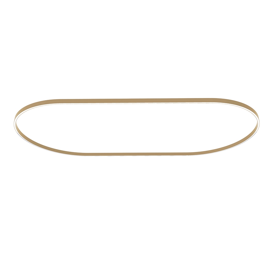 NEMO STUDIO lampe à suspension ZIRKOL OVALE 2,5x1,5 m UP-DOWNLIGHT (Or 3000K - Aluminium verni)