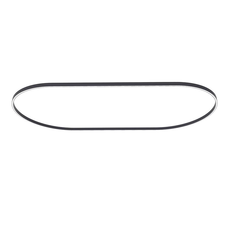 NEMO STUDIO lampe à suspension ZIRKOL OVALE 2,5x1,5 m UP-DOWNLIGHT (noir 4000K - Aluminium verni)