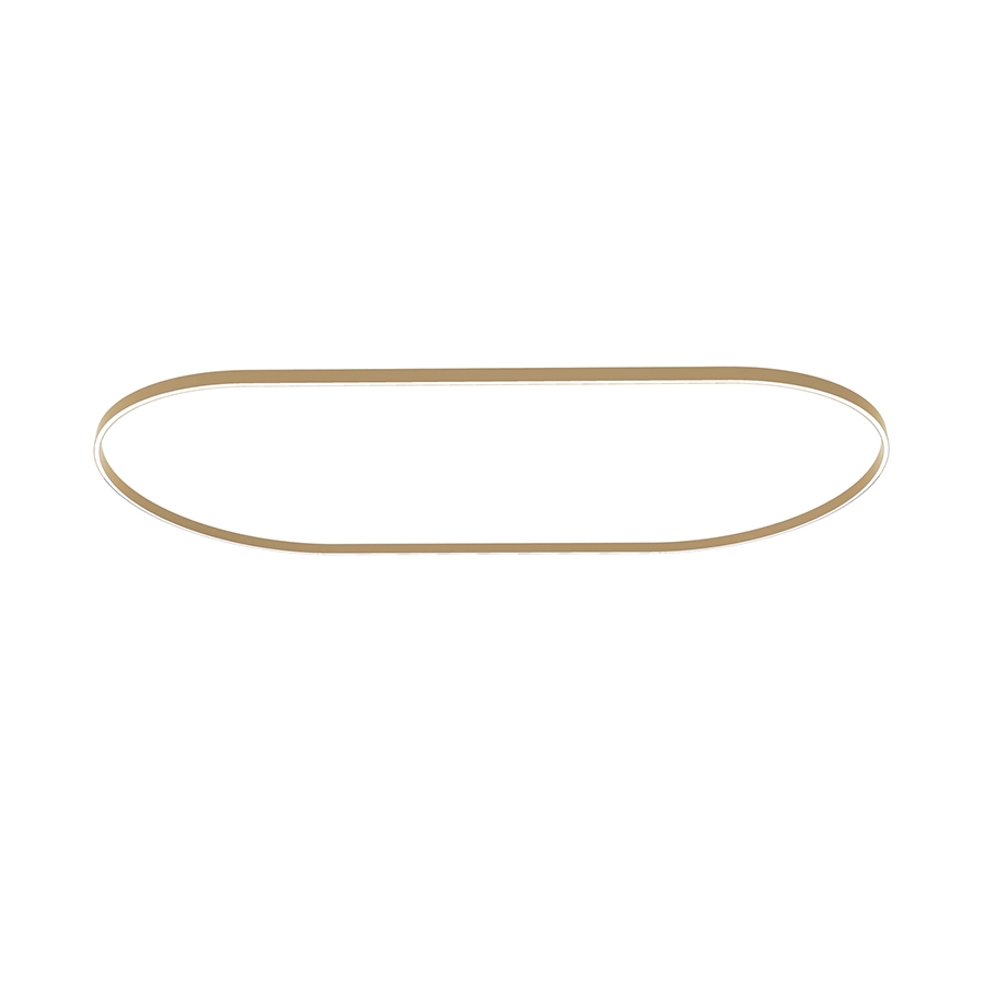 NEMO STUDIO lampe à suspension ZIRKOL OVALE 2x1 m DOWNLIGHT (Or 3000K - Aluminium verni)