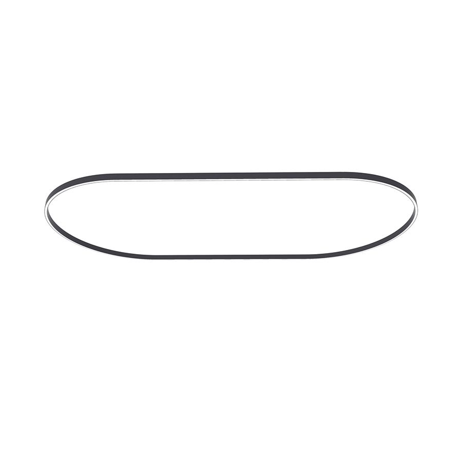 NEMO STUDIO lampe à suspension ZIRKOL OVALE 2x1 m DOWNLIGHT (noir 4000K - Aluminium verni)