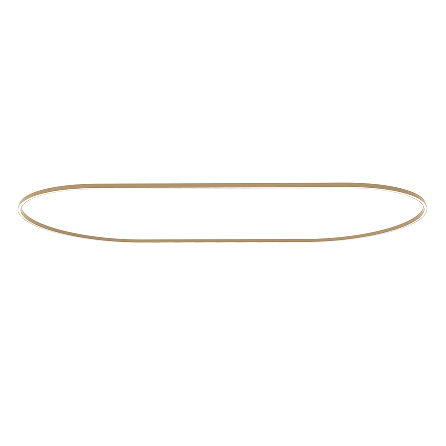 NEMO STUDIO lampe à suspension ZIRKOL OVALE 3x1 m DOWNLIGHT (Or 3000K - Aluminium verni)