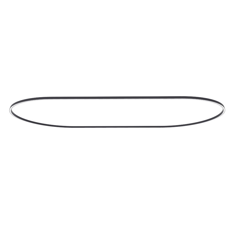 NEMO STUDIO lampe à suspension ZIRKOL OVALE 3x1 m UP-DOWNLIGHT (Noir 3000K - Aluminium verni)