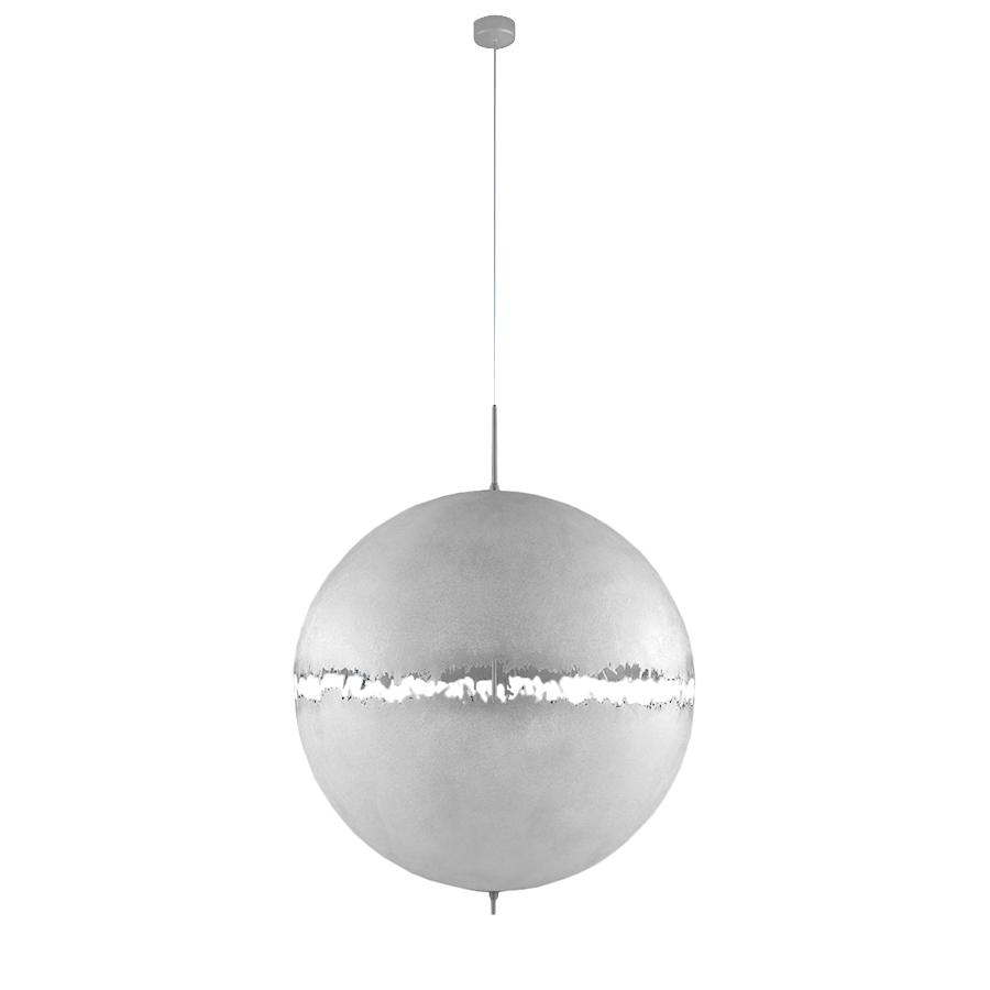 CATELLANI & SMITH lampe à suspension POSTKRISI 66 (Blanc, tige et base en nickel - Fibre de verre et