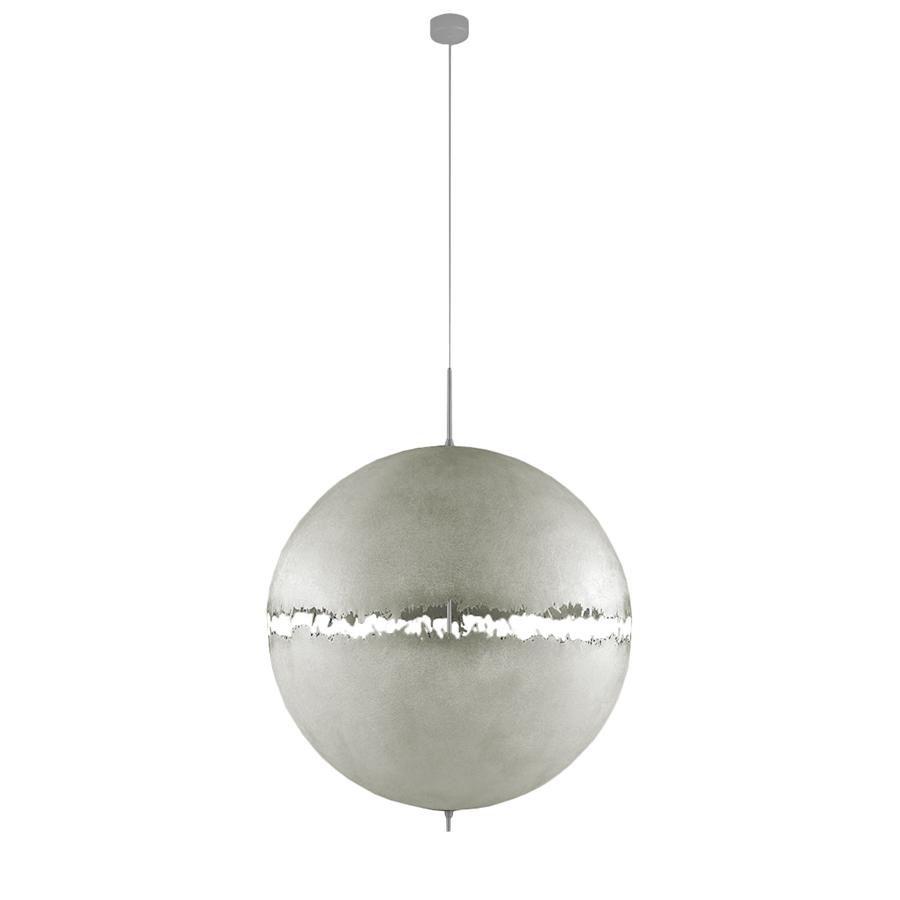 CATELLANI & SMITH lampe à suspension POSTKRISI 66 (Base naturelle, tige et nickel - Fibre de verre e