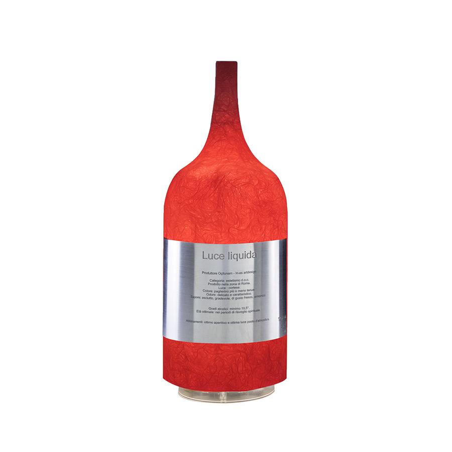 IN-ES.ARTDESIGN lampe de table LUCE LIQUIDA 1 BATTERY (Rouge - Nebulite)