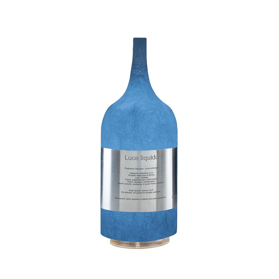 IN-ES.ARTDESIGN lampe de table LUCE LIQUIDA 1 BATTERY (Bleu - Nebulite)
