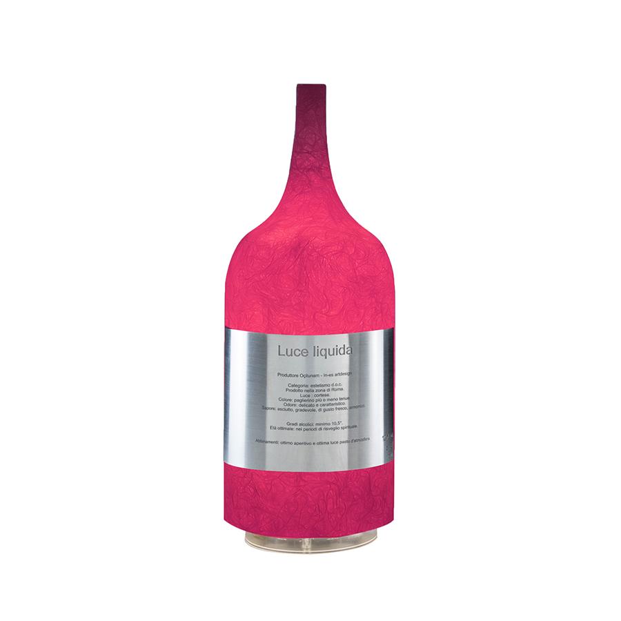 IN-ES.ARTDESIGN lampe de table LUCE LIQUIDA 1 BATTERY (Magenta - Nebulite)