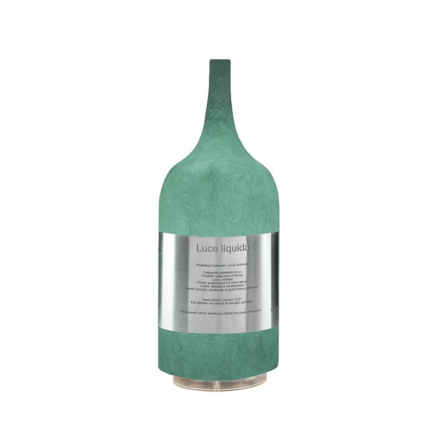 IN-ES.ARTDESIGN lampe de table LUCE LIQUIDA 1 BATTERY (Turquoise - Nebulite)