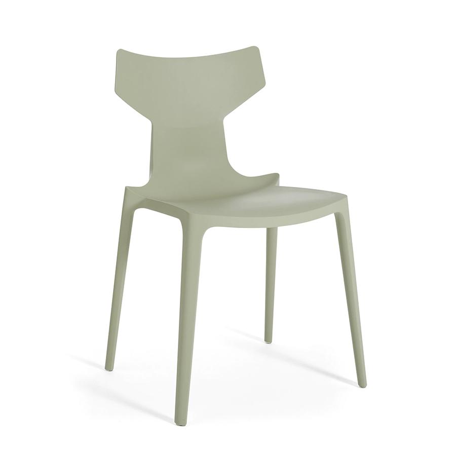 KARTELL set de 2 chaises RE-CHAIR (Vert - Technopolymère thermoplastique recyclé avec charge minéral